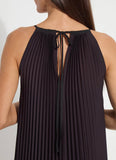 LORENA PLEATED CHIFFON MIDI DRESS
